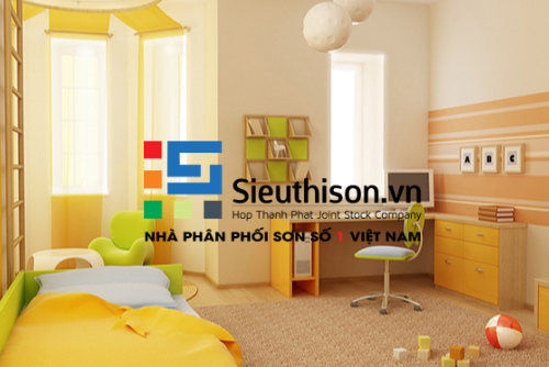 sơn nội thất màu vàng