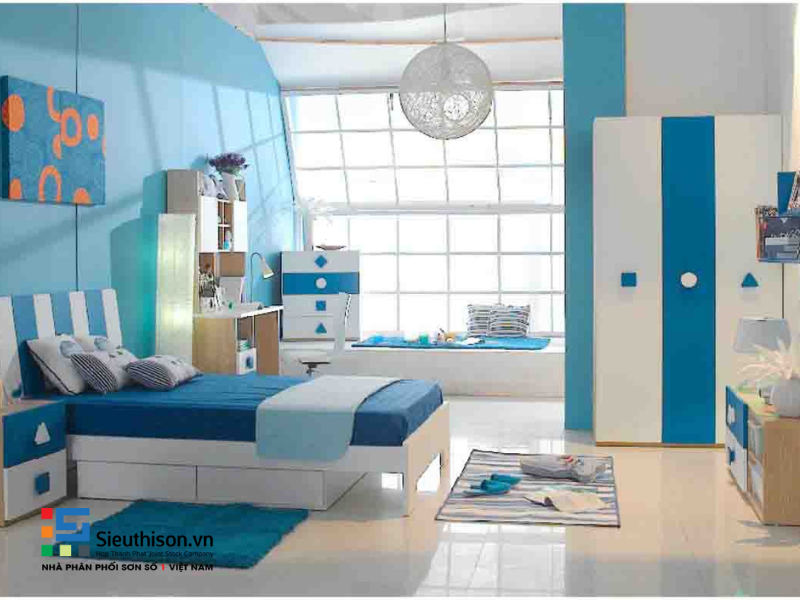 sơn phòng ngủ hợp với người mệnh Thủy