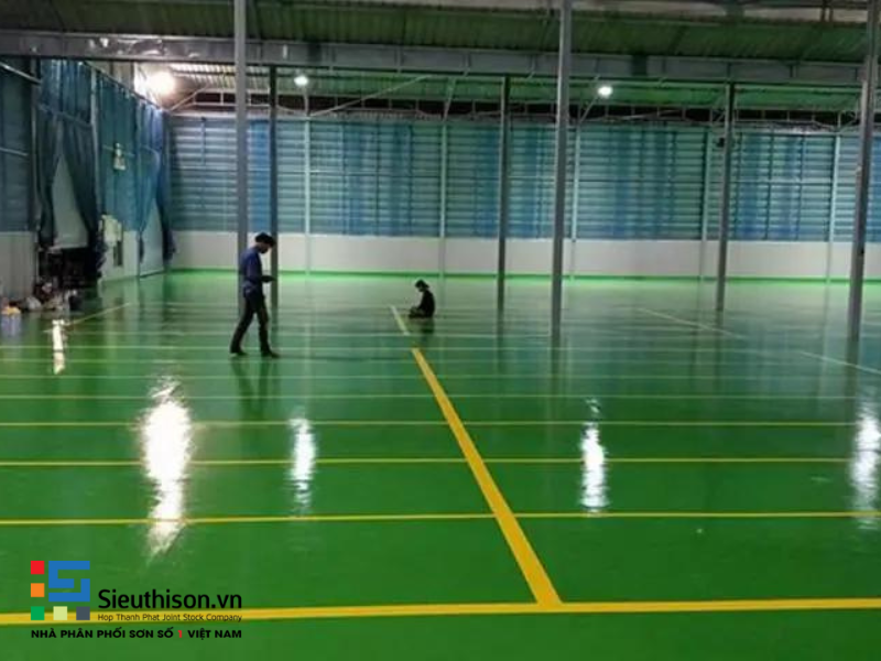 thực hiện sơn nền epoxy