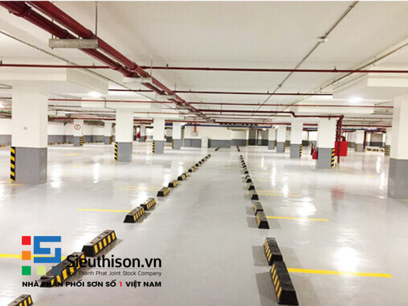 sơn epoxy ở bãi giữ xe