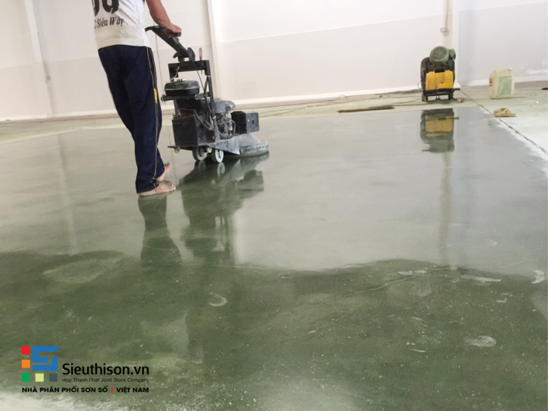 chuẩn bị thi công sơn epoxy