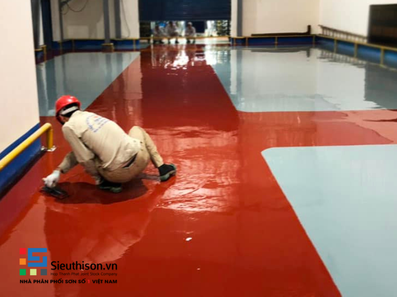 diện tích thi công sơn epoxy