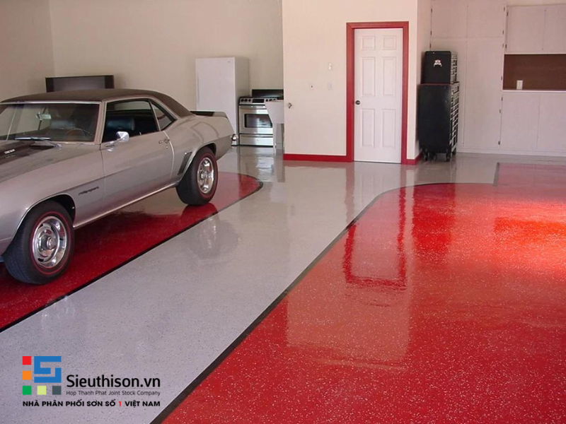 sơn epoxy mang lại tính thấm mỹ cao cho gara ô tô