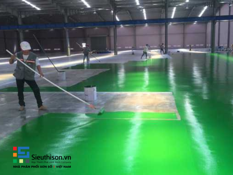 bề mặt thi công sơn epoxy