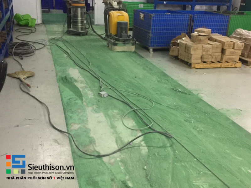 xử lý bề mặt khi thi công sơn epoxy