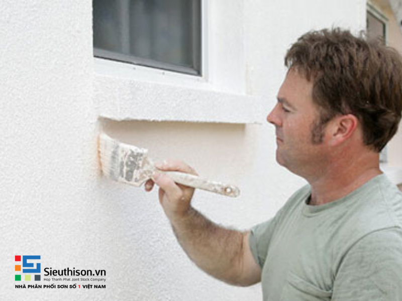 xử lý các vết nứt khi dùng sơn chống thấm