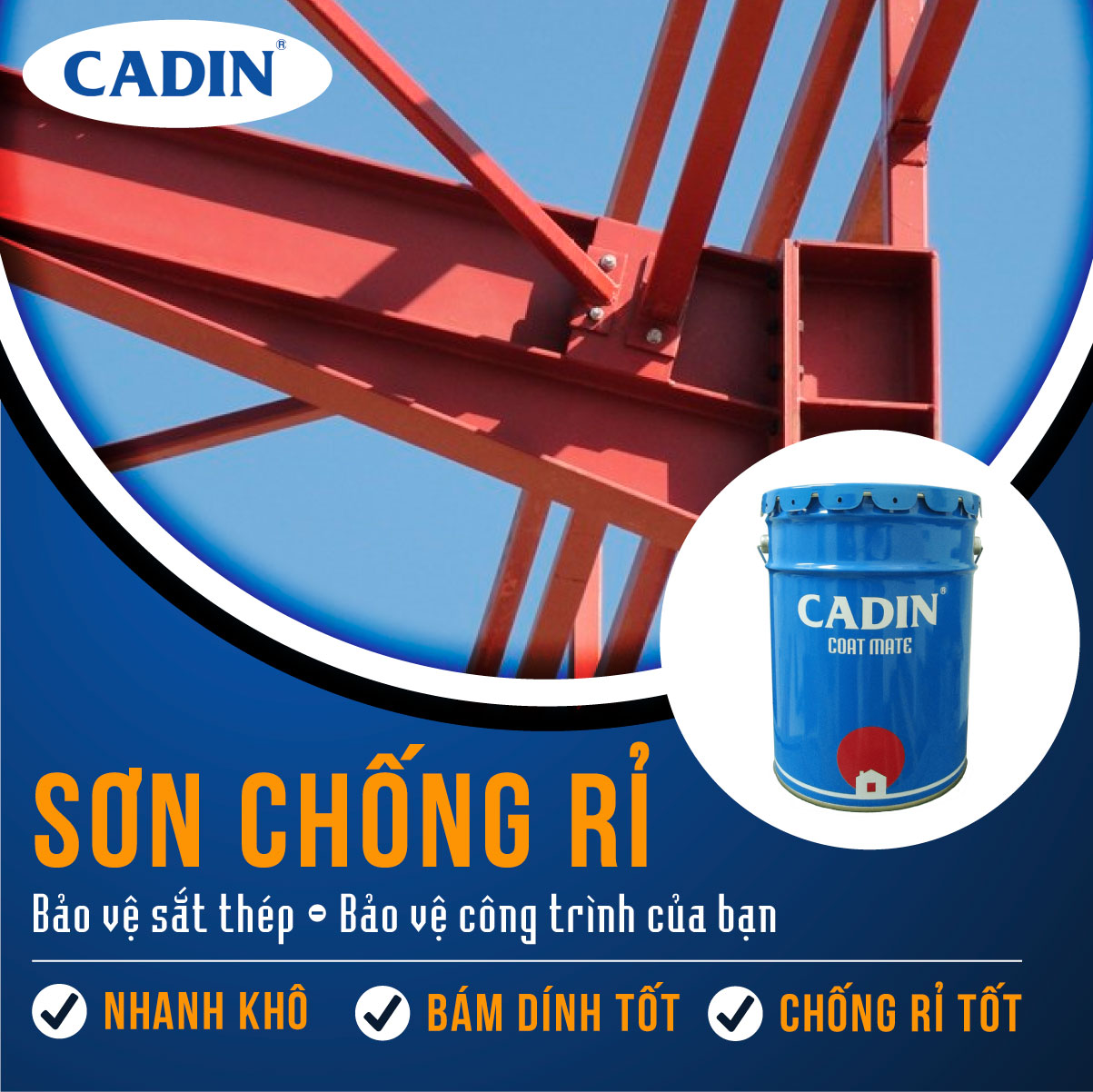sơn chống rỉ CADIN