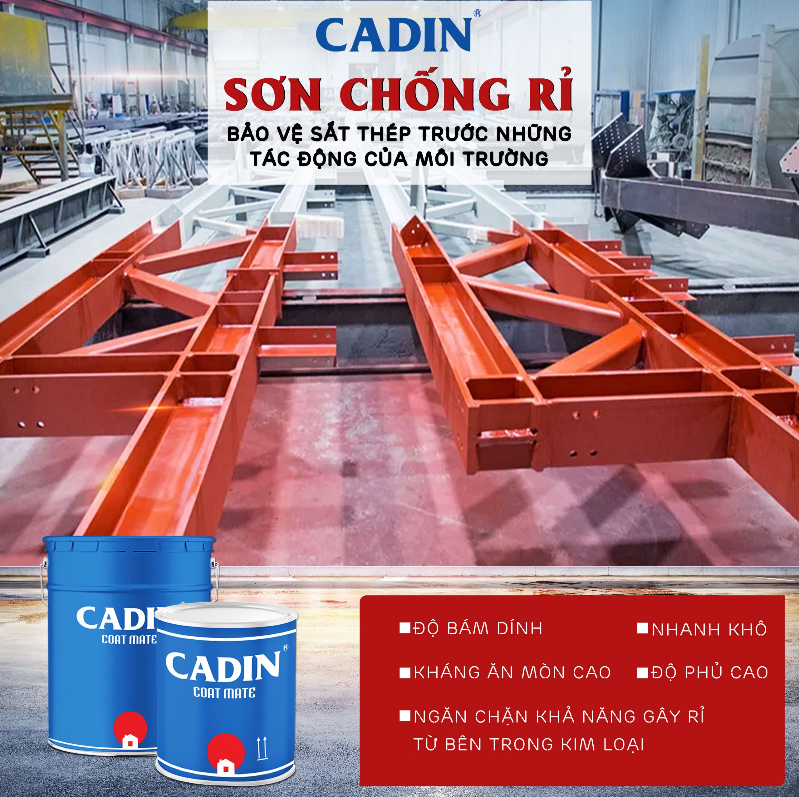 sơn chống rỉ CADIN