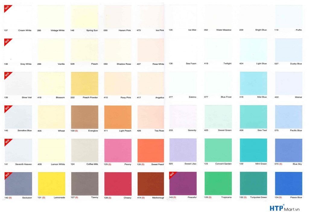 Đầy đủ bảng màu sơn unilic trong nhà cho lựa chọn phù hợp